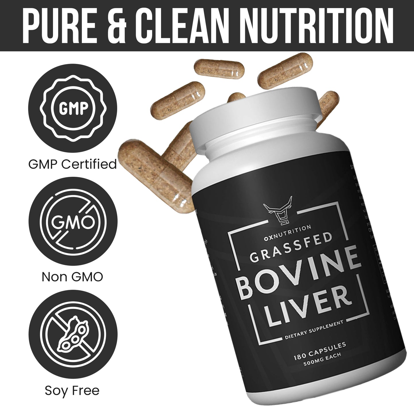 OXNUTRITION Grassfed Beef Liver Capsules