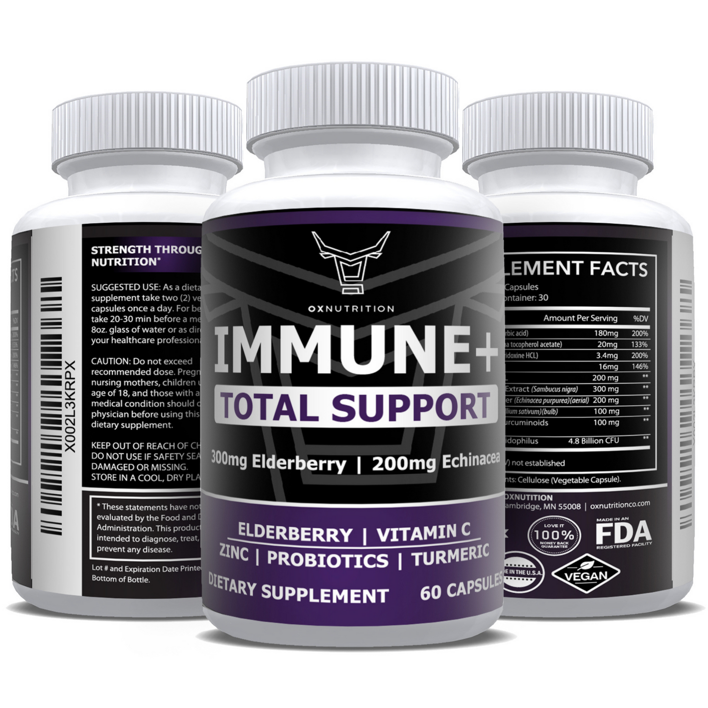 OXNUTRITION Immune + Total Support Capsules