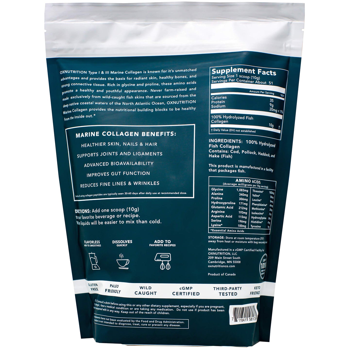 OXNUTRITION Wild-Caught Marine Collagen