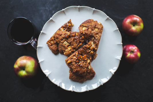 Rustic Apple Cider Scones with Caramel Glaze