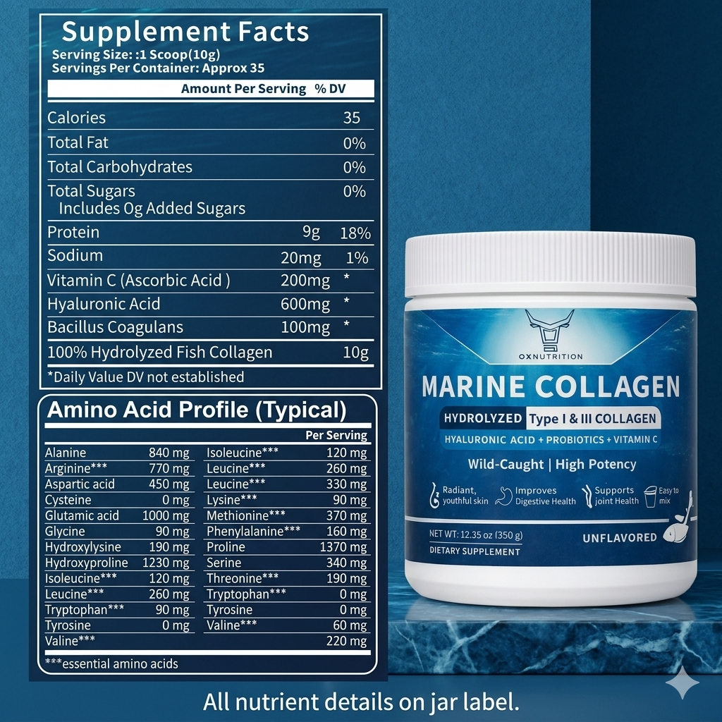 OXNUTRITION Wild-Caught Marine Collagen